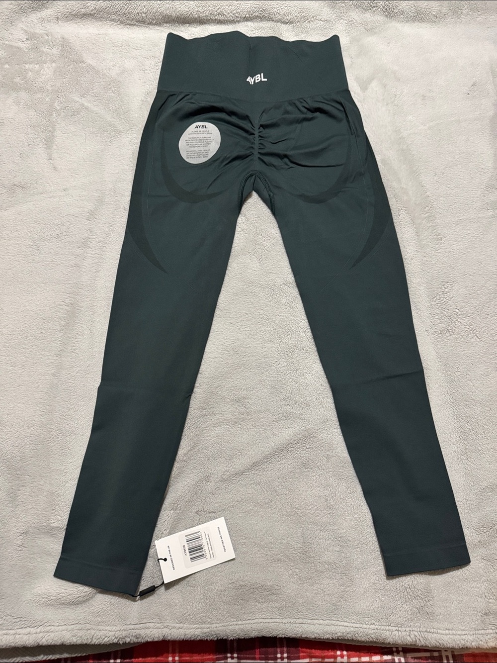 AYBL Girls' High-Waist Scrunch Leggings - Dark Teal